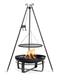 Cookking Feuerschale "VIKING" 80 cm mit Schwenkgrill 180 cm mit Kurbel und Grillrost aus Rohstahl 70 cm