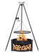 Cookking Feuerschale "MONTANA" 80 cm mit Schwenkgrill 180 cm mit Kurbel und Grillrost aus Rohstahl 70 cm