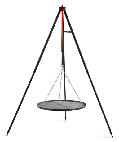 Cookking Campinggrill am Dreibein 160 cm - Rost aus natürlichem Stahl 50 cm