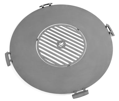 Cookking Rostfreie Grillplatte für Feuerschale 82 cm mit vier Griffen