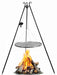 Cookking 180 cm Dreibein-Grill mit Winde und 60 cm Grillrost aus Naturstahl