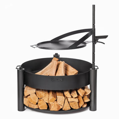 Cookking 50 cm Grillplatte Aus Natürlichem Stahl Mit Griff Für Die Feuerschalen "BANDITO" Und "MONTANA X"