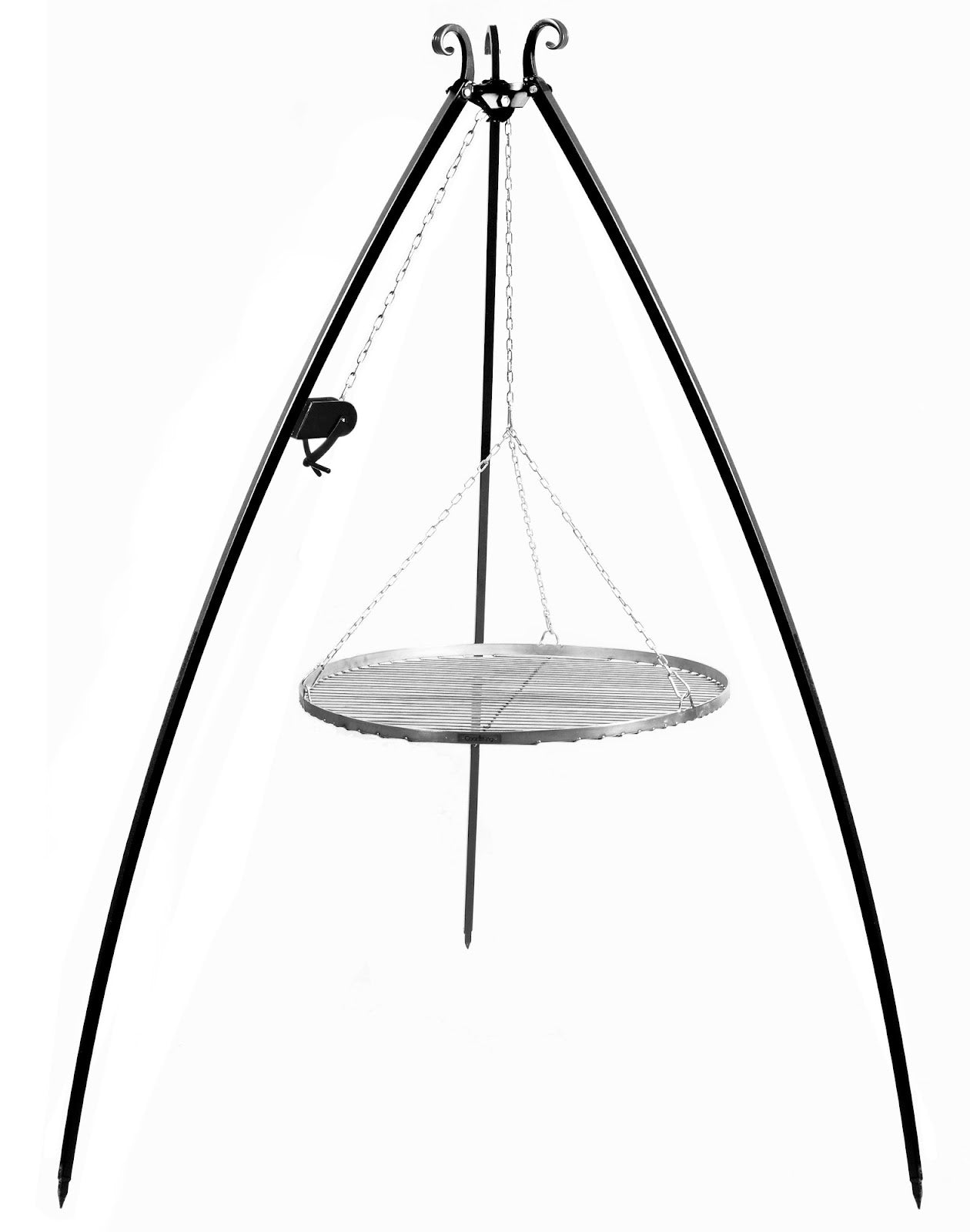 Cookking 200 cm Dreibein-Grill mit Winde und 60 cm Grillrost aus Edelstahl