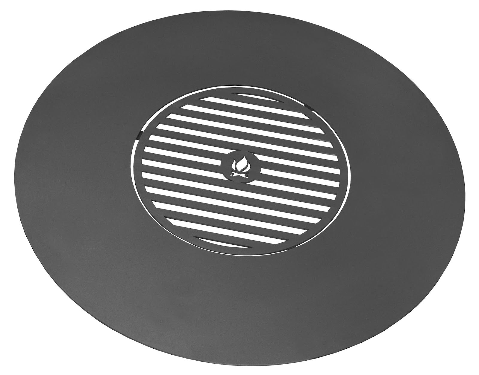 Cookking Rostfreie Grillplatte für Feuerschale 82 cm mit Rost 37 cm
