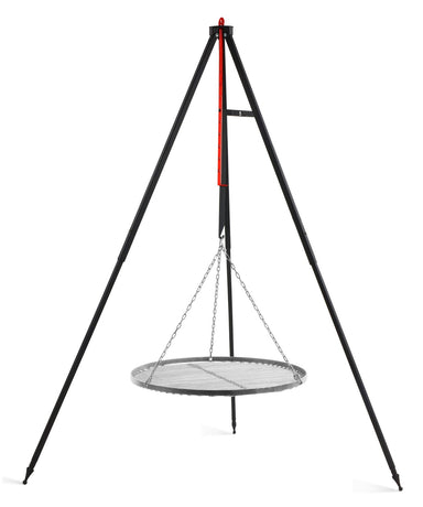 Cookking Campinggrill am Dreibein 160 cm - Rost aus rostfreiem Stahl 50 cm