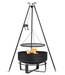 Cookking Feuerschale XXL "VIKING" 80 cm mit Schwenkgrill 180 cm mit Kurbel und Grillrost aus Rohstahl 70 cm