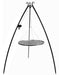 Cookking 200 cm Dreibein-Grill mit Winde und 50 cm Grillrost aus Naturstahl