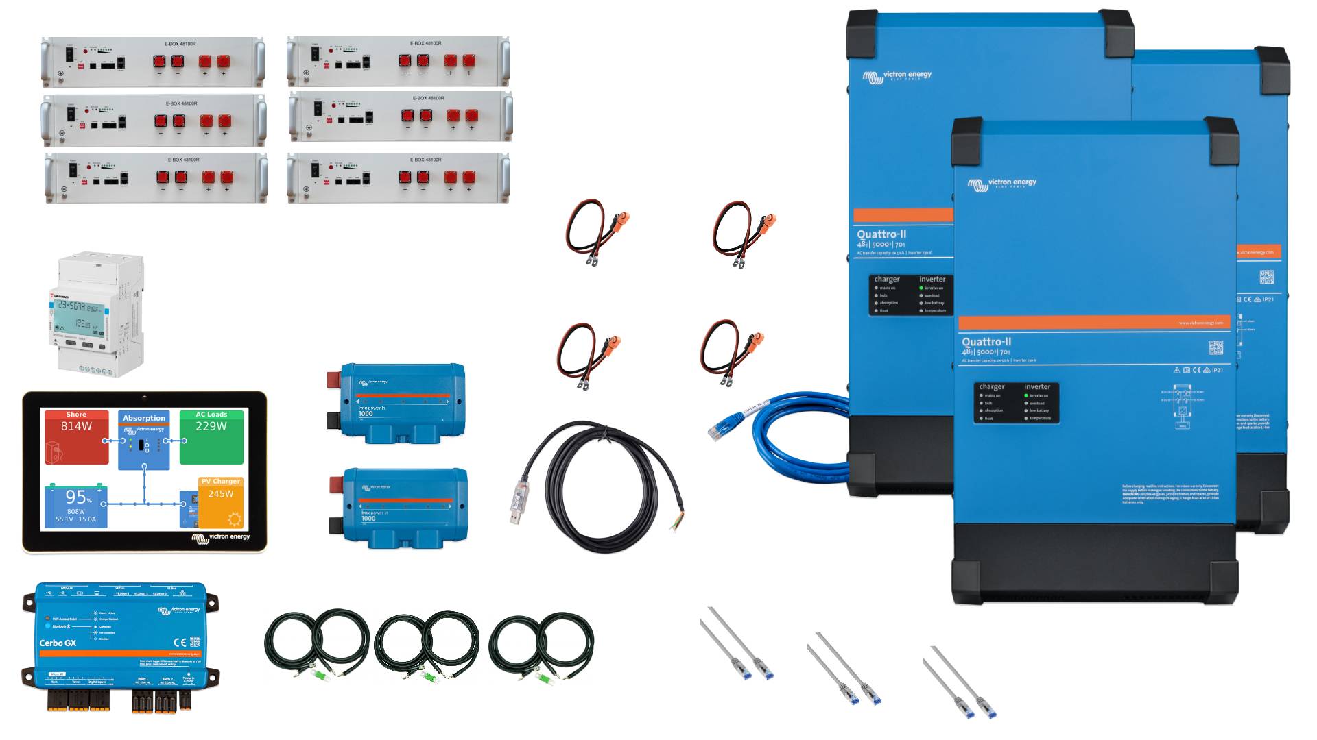 Set EFH 3 Phasen 30KW h Akku 15kva Quattro-II