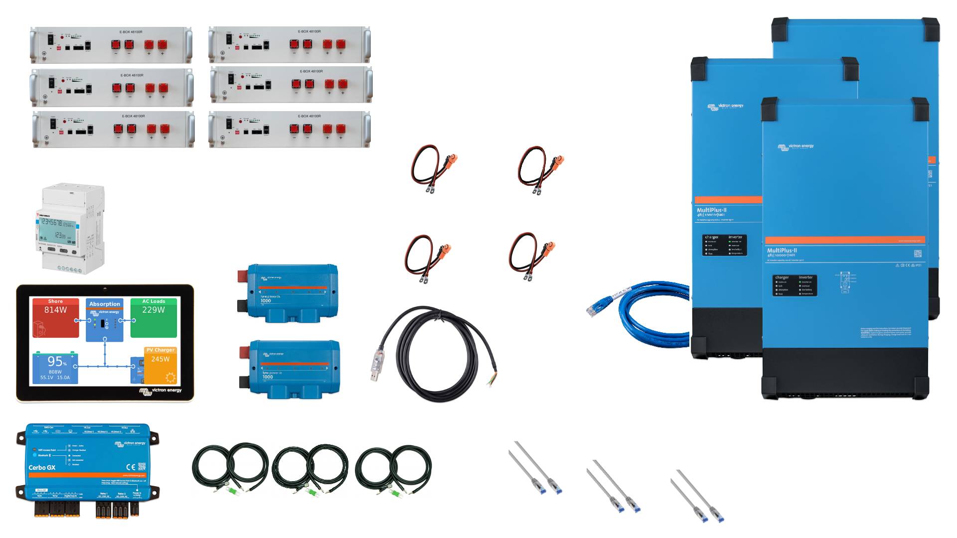 Set EFH 3 Phasen 30KW h Akku 30kva Multiplus-II