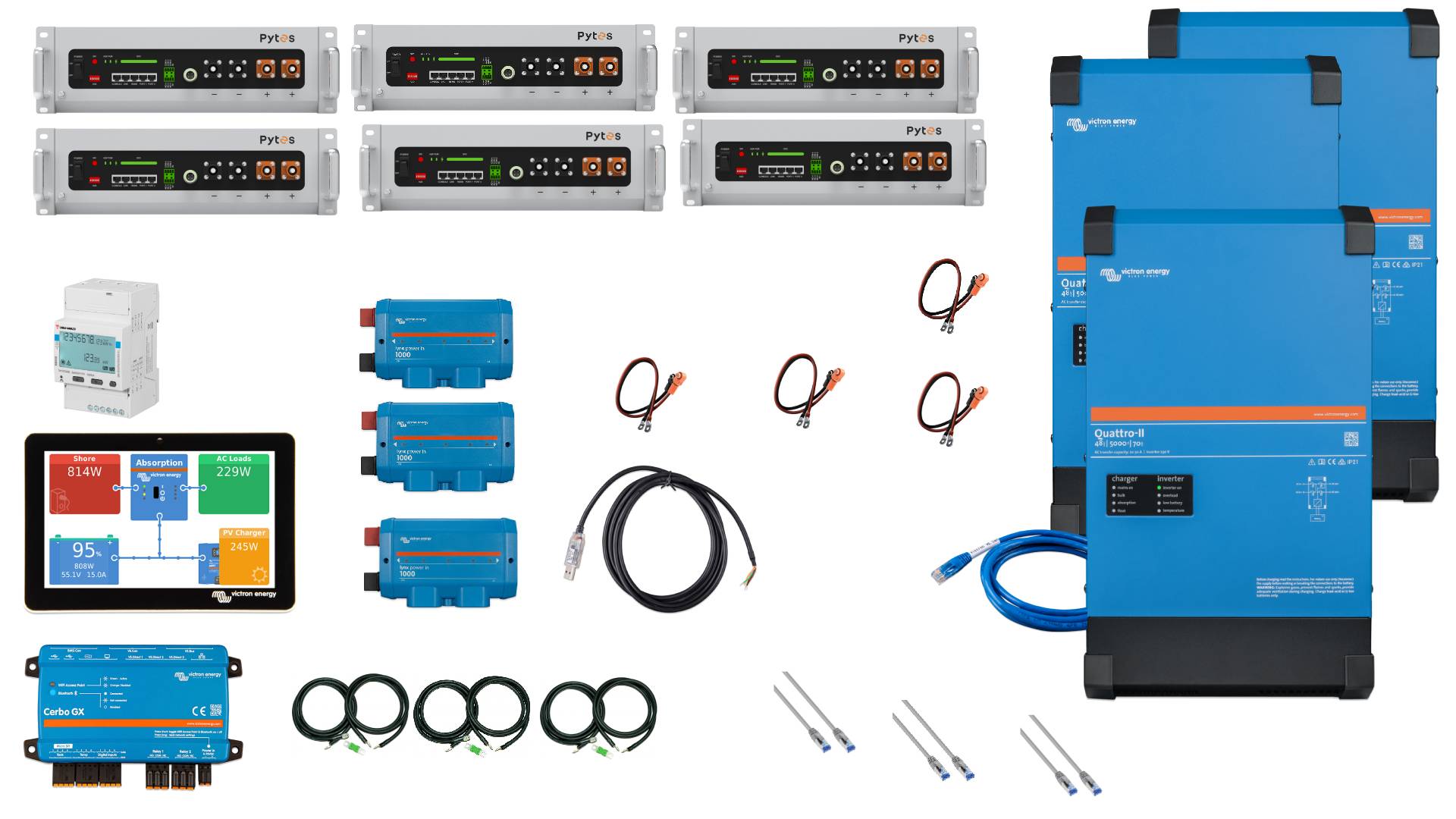 Set EFH 3 Phasen 30KW h Akku V5 15kva Quattro-II