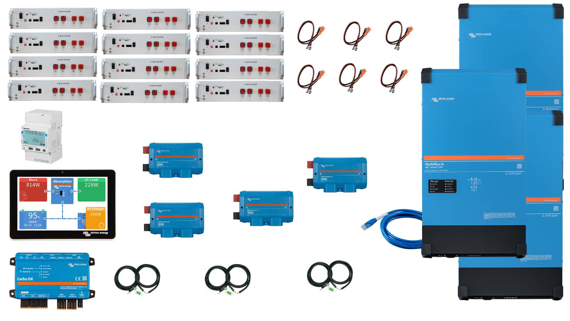 Set EFH 3 Phasen 60KW h Akku 30kva Multiplus-II