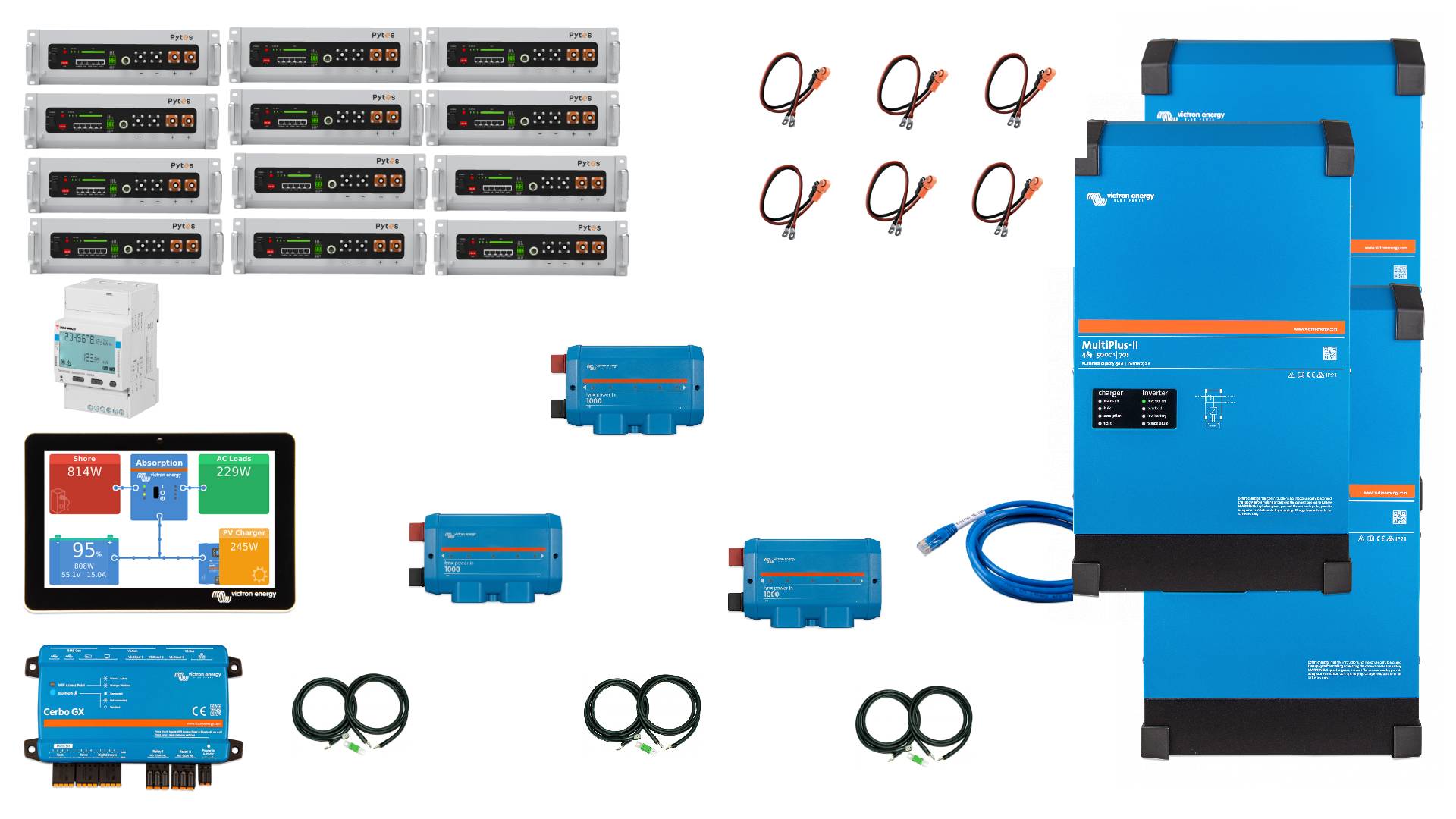 Set EFH 3 Phasen 60KW h Akku V5 15kva Multiplus-II