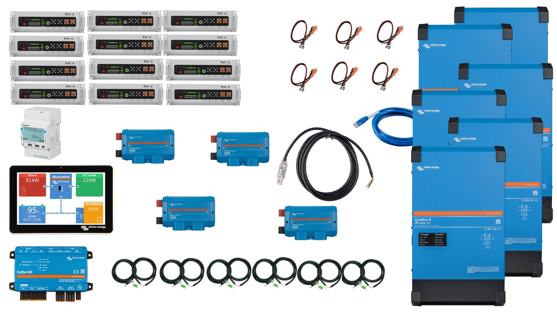 Set EFH 3 Phasen 60KW h Akku V5 30kva Quattro-II