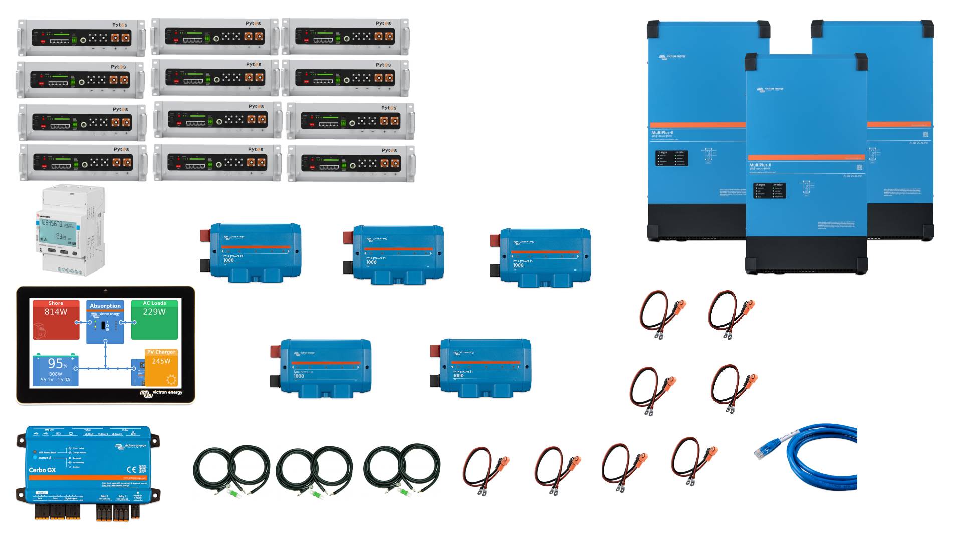 Set EFH 3 Phasen 80KW h Akku V5 30kva Multiplus-II