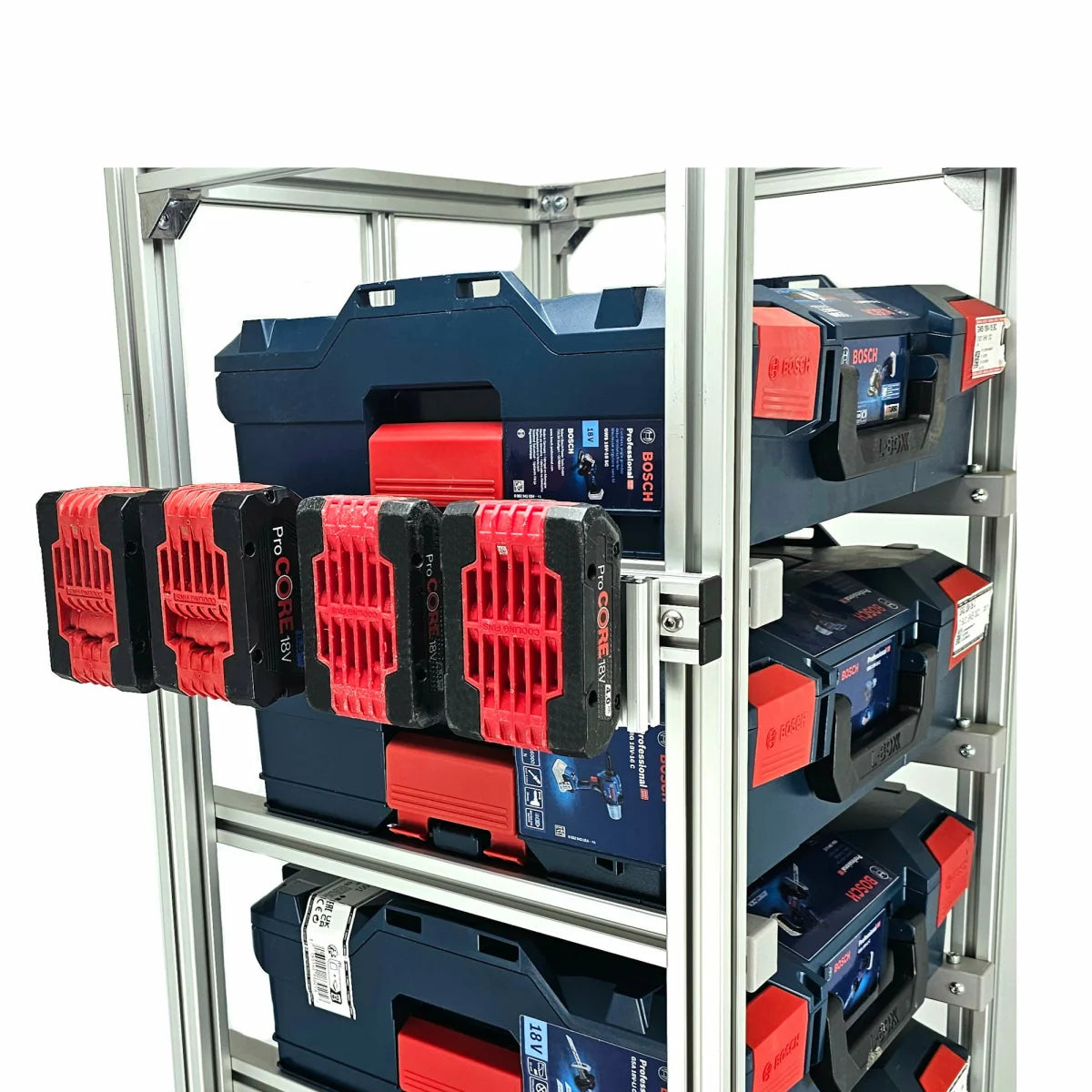 Akkuhalter Bosch 18V blau für FixRack & MoveRack Regal L-BOXX - Sortimo
