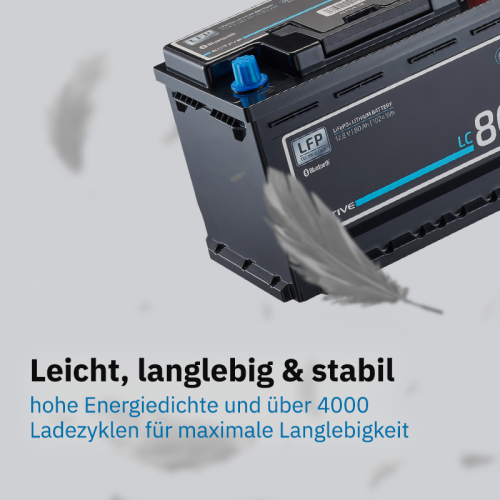 ECTIVE LC 80 LT 12V LiFePO4 Lithium Versorgungsbatterie 80 Ah