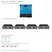 Classic V10 20.48 kWh: 1 × PMR482602020, 4 Module, 2 Gehäuse schematisch und 4 Batteriekabel-Paare