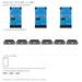 Classic V10 30.72 kWh: 3 × PMP482305010, 6 Module, 1 Gehäuse schematisch und 3 Batteriekabel-Paare