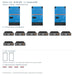 Classic V10 40.96 kWh: 3 × QUA482504010, 8 Module, 2 Gehäuse schematisch und 4 Batteriekabel-Paare