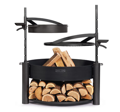 Cookking Feuerschale Montana X 80 cm Set mit Grillrost, Mast und Pfanne