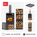 Cookking Gartenofen Vento Set mit Backofen, Grillrost und Holzregal 120 x 40 x 30 cm