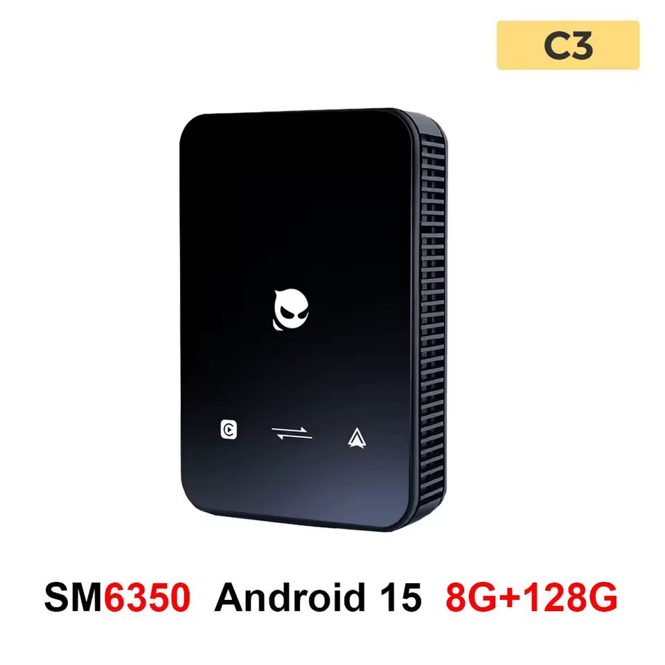 DUDUAUTO C3 CarPlay AI Box Android 15 8 GB 128 GB
