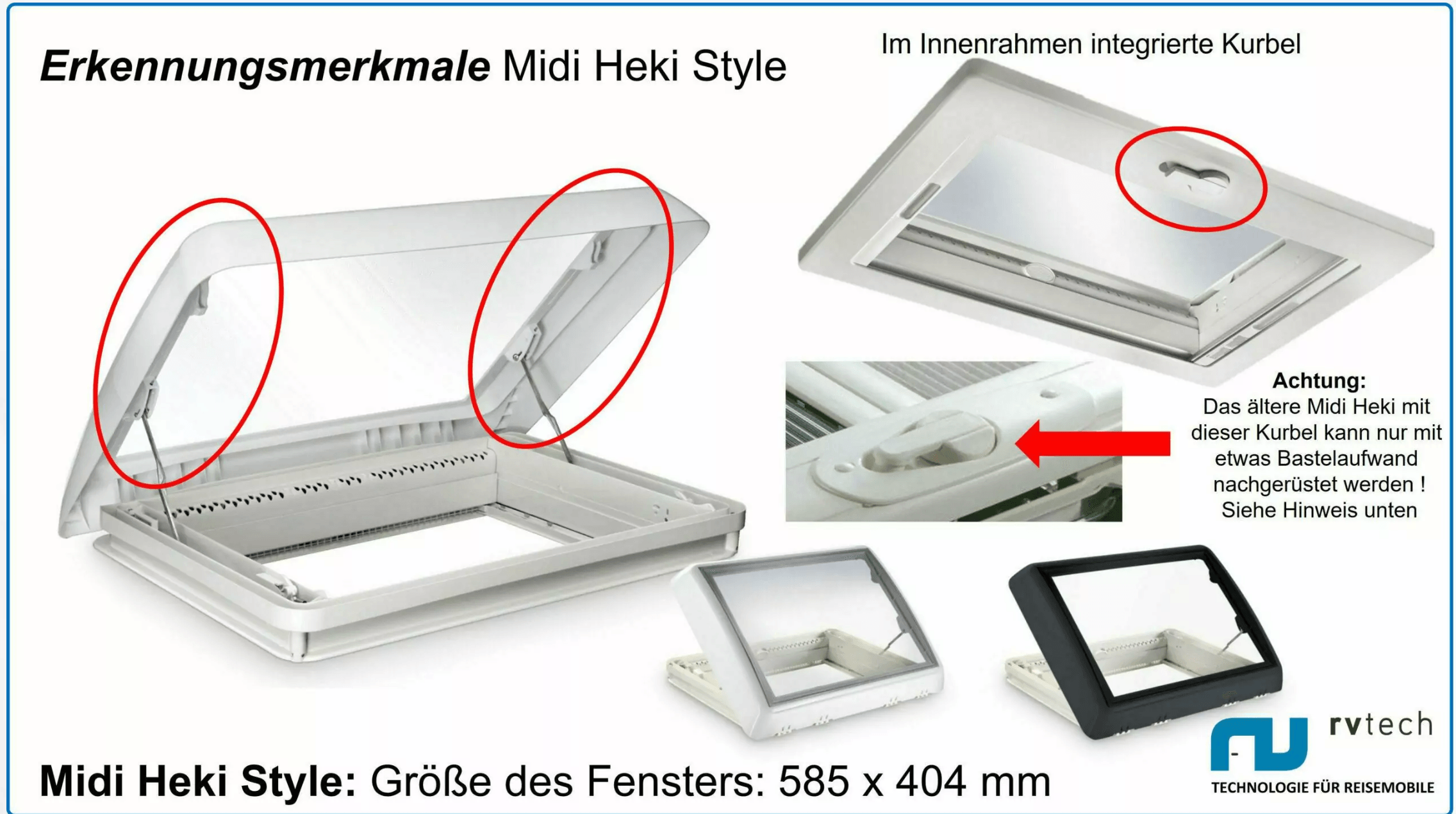 Elektrisches Antriebsset für Dometic HEKI Midi Dachfenster - Verkauf-Bochum.de