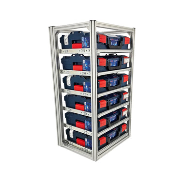 FixRack 6f EXPERT für L-BOXX und Sortimo – Ansicht 1
