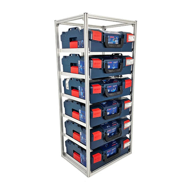 FixRack 6f HOME für L-BOXX und Sortimo – Ansicht 1