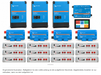 KI-generierte Illustration – Set EFH 3 Phasen 60KW h Akku 30kva Multiplus-II. Maßgeblich ist die Stückliste; keine Fotografie des Lieferumfangs.