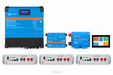 KI-generierte Illustration – Set 1 × Multi RS Solar 48/6000 230 V · PYTES R-TE · 15,36 kWh (3 Module). Maßgeblich ist die Stückliste; keine Fotografie des Lieferumfangs.