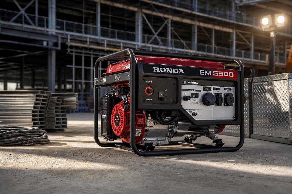 Profi Benzin Stromerzeuger ab 5 kW für Gewerbe und Behörden, Honda und Pramac Industriegeneratoren