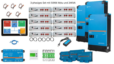 Set EFH 3 Phasen 50KW h Akku 24kva Multiplus-II - Verkauf-Bochum.de