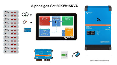 Set EFH 3 Phasen 60KW Akku 15kva Multiplus-II - Verkauf-Bochum.de