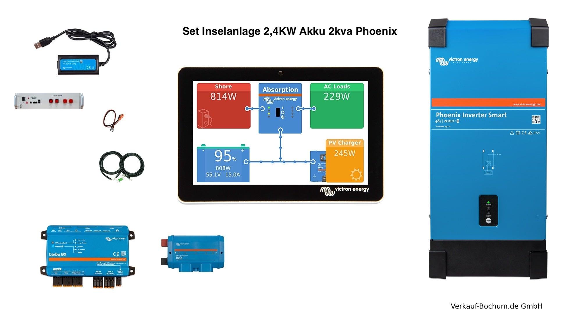 Set Inselanlage 2,4KW Akku 2kva Phoenix - Verkauf-Bochum.de