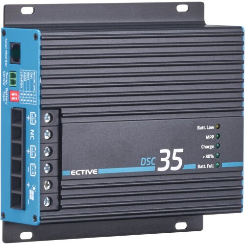 ECTIVE DSC 25 MPPT Dual Solar-Laderegler für zwei 12V Batterien 350Wp 50V 25A