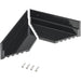 ECTIVE 2-teilig Alu-Haltespoiler für Solarmodule (schwarz)