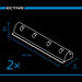 ECTIVE 2-teilig lange Haltespoiler für Solarmodule (schwarz)