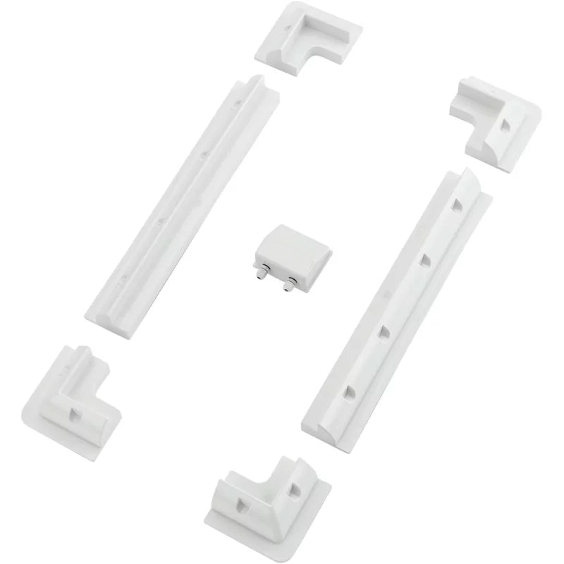 ECTIVE 7-teiliges langes Befestigungs-Komplettset für Solarinstallation (weiß)