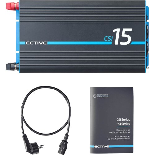 ECTIVE CSI 15 12V Sinus Charger-Inverter 1500W/12V Sinus-Wechselrichter mit Ladegerät und NVS