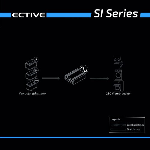 ECTIVE SI 10 (SI102) 12V Sinus-Inverter 1000W/12V Sinus-Wechselrichter