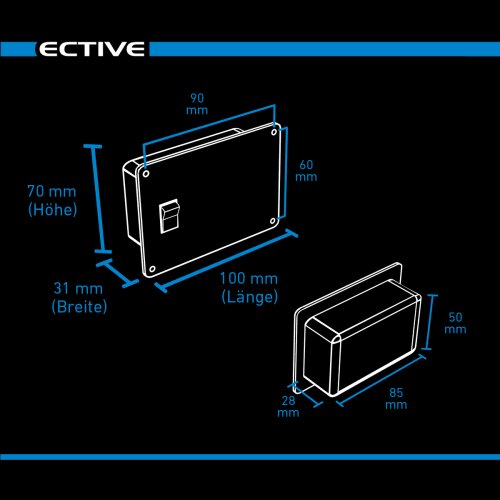 ECTIVE RC1 Fernbedienung mit Ladestandsanzeige für Wechselrichter
