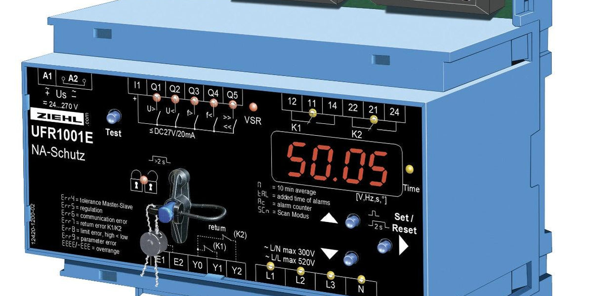 Ziehl UFR1001E Spannungs- und Frequenzrelais Anzahl Relais-Ausgänge: 2